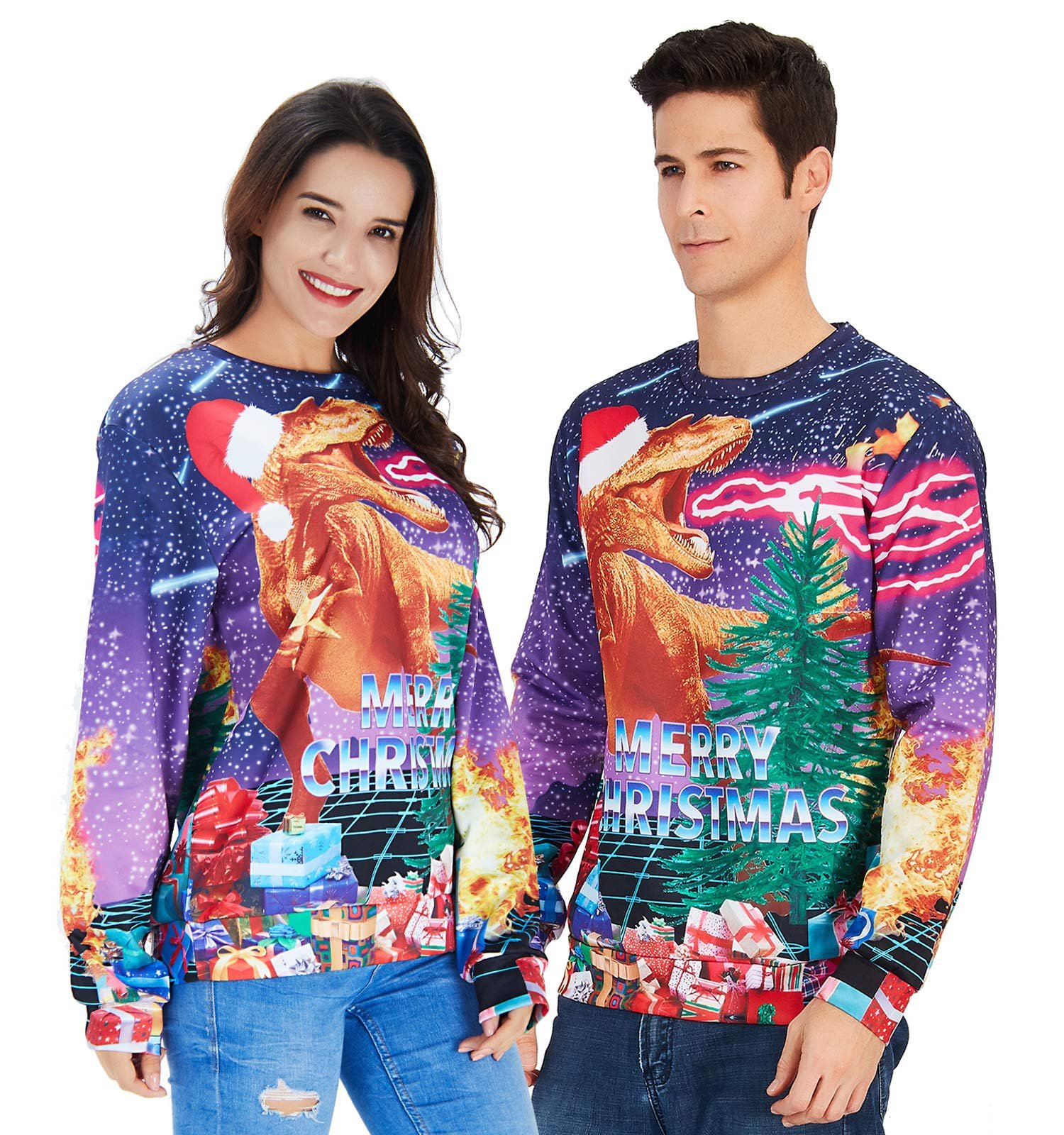 Різдвяний светр ALISISTER з 3D принтом, з довгими рукавами, фото №2