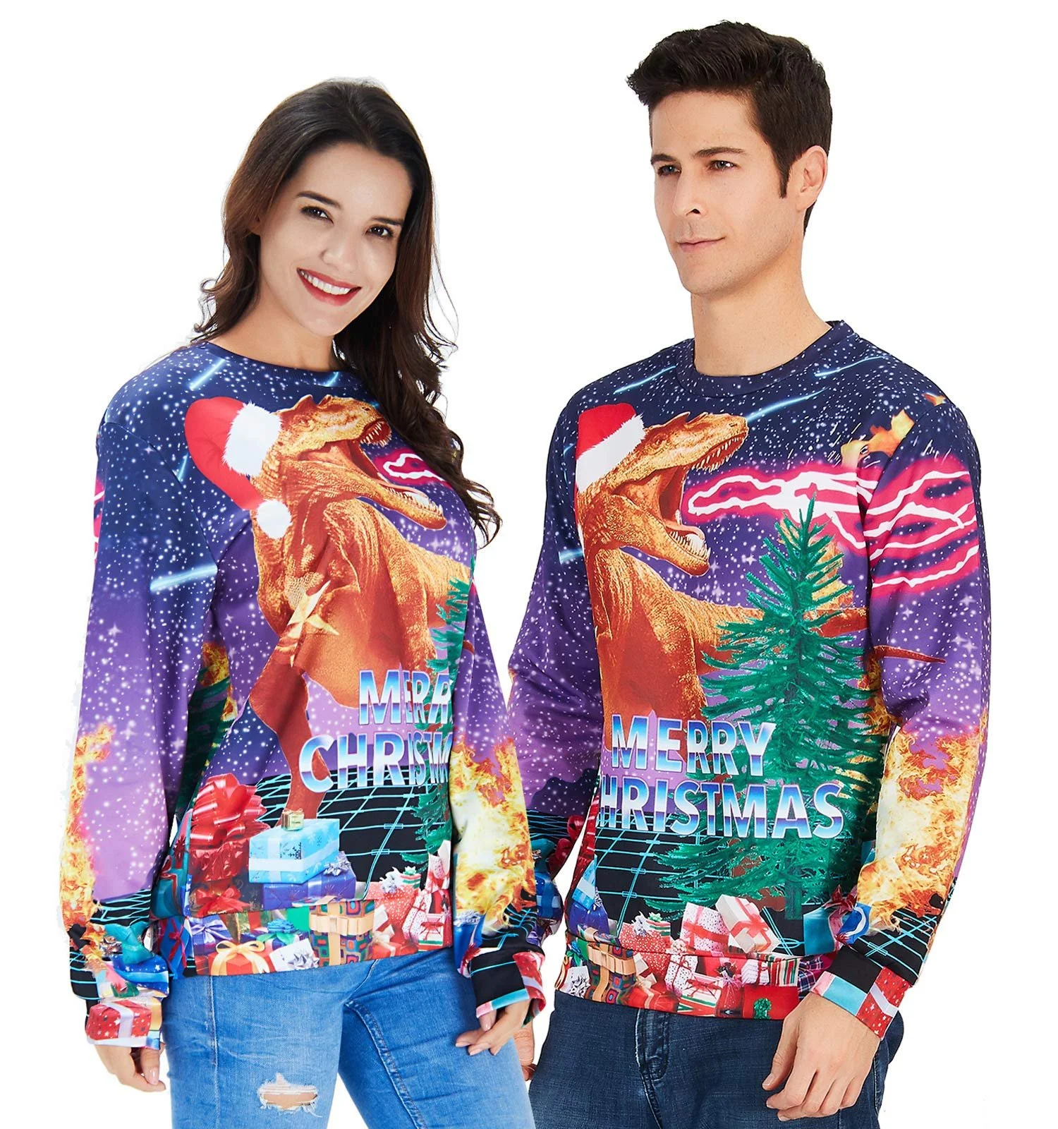 Рождественский свитер ALISISTER с 3D принтом, с длинными рукавами, S–3XL, фото №2 Рождественский свитер ALISISTER с 3D принтом, с длинными рукавами, S–3XL, фото №2