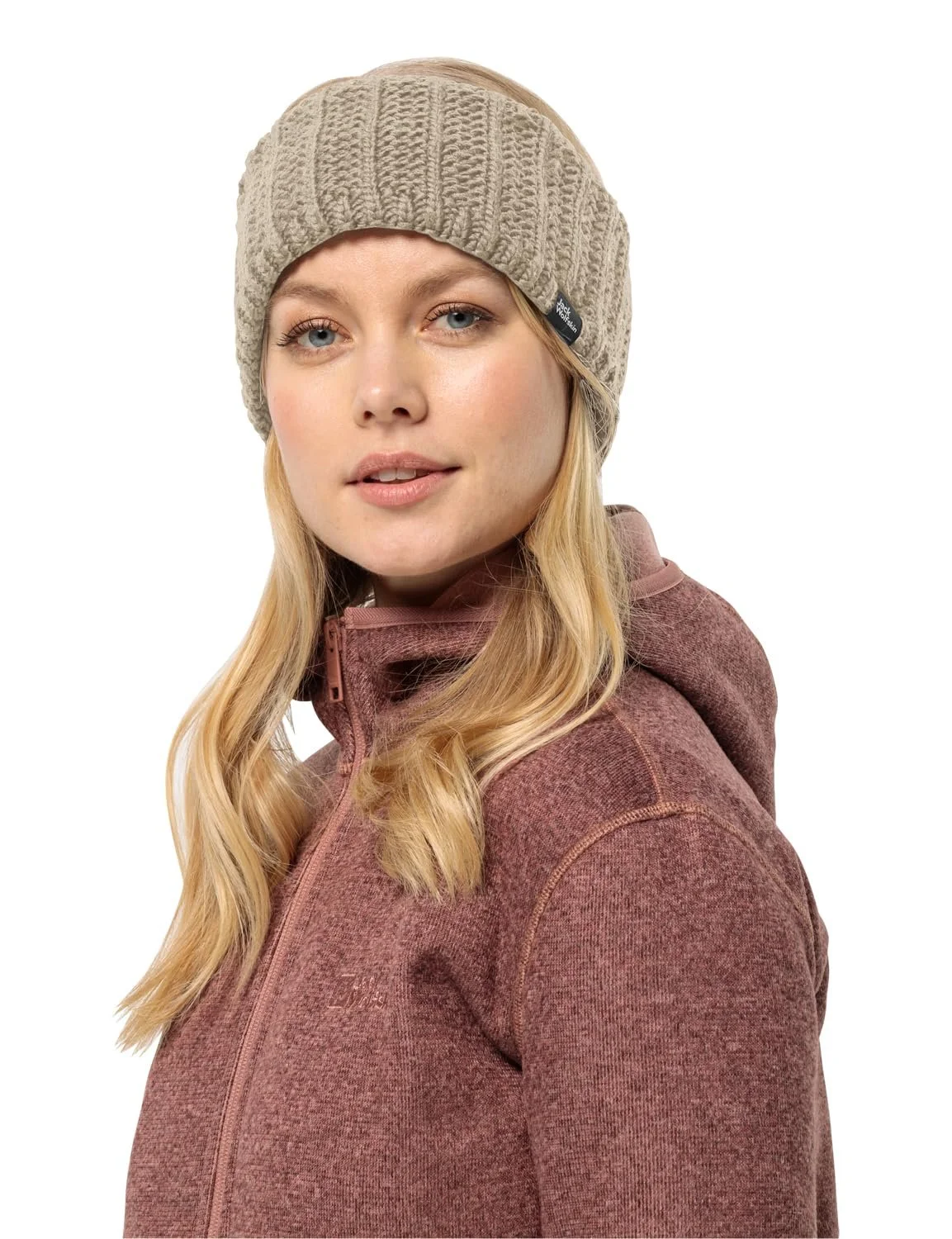 Вязана пов'язка на голову жіноча зимова Jack Wolfskin Highloft W, фото №1