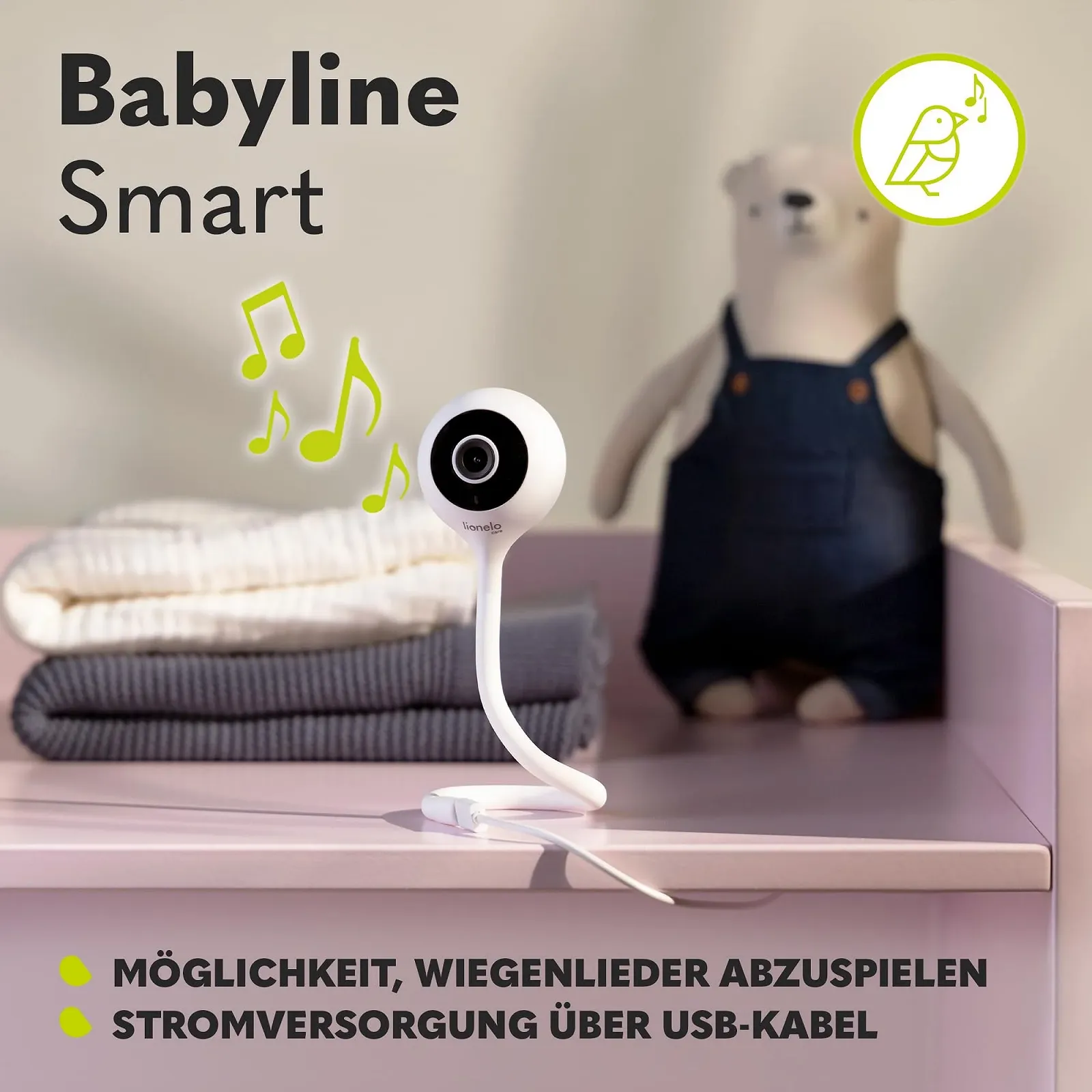 Видеоняня Lionelo Care Babyline Smart Wi-Fi Mobile App, фото №7 Видеоняня Lionelo Care Babyline Smart Wi-Fi Mobile App, фото №7