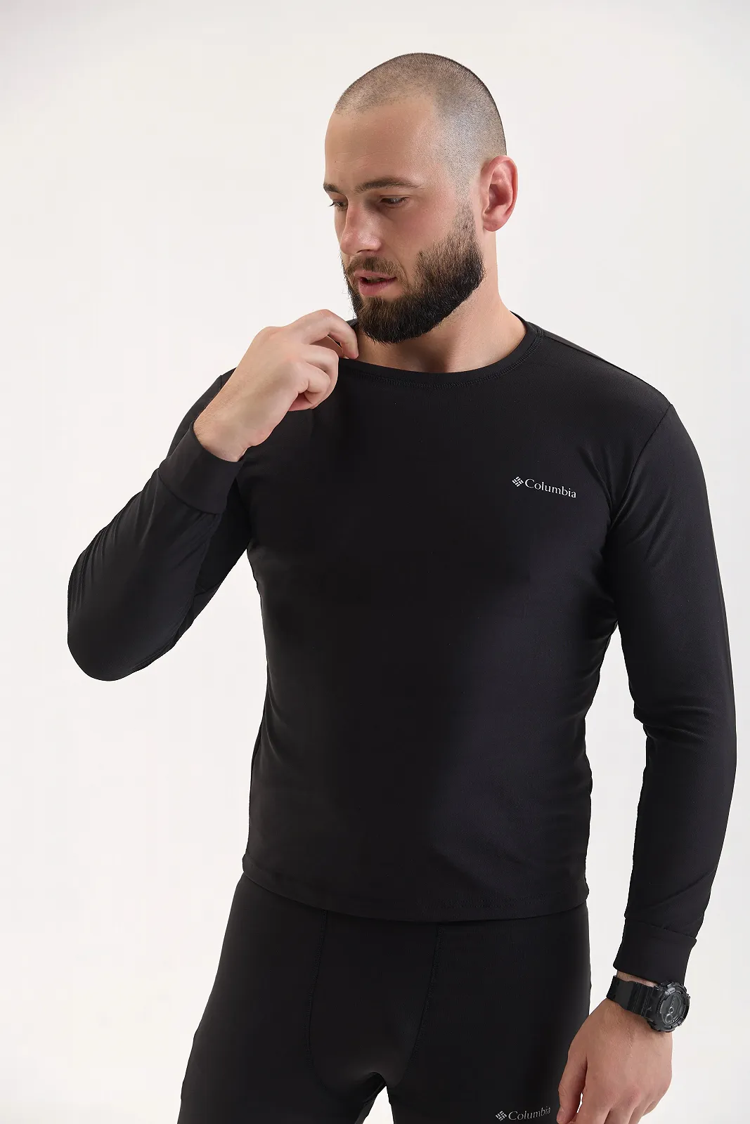 Термобілизна чоловіча Columbia omni-heat чорний комлпект зимовий з технологією збереження тепла Коламбія омні хіт, фото №9