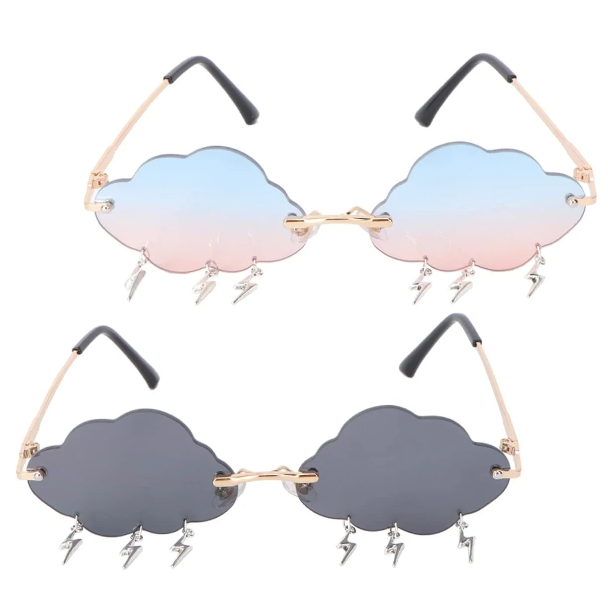 Набор женских солнцезащитных очков PACKOVE, 3 шт, без оправы, фото №3