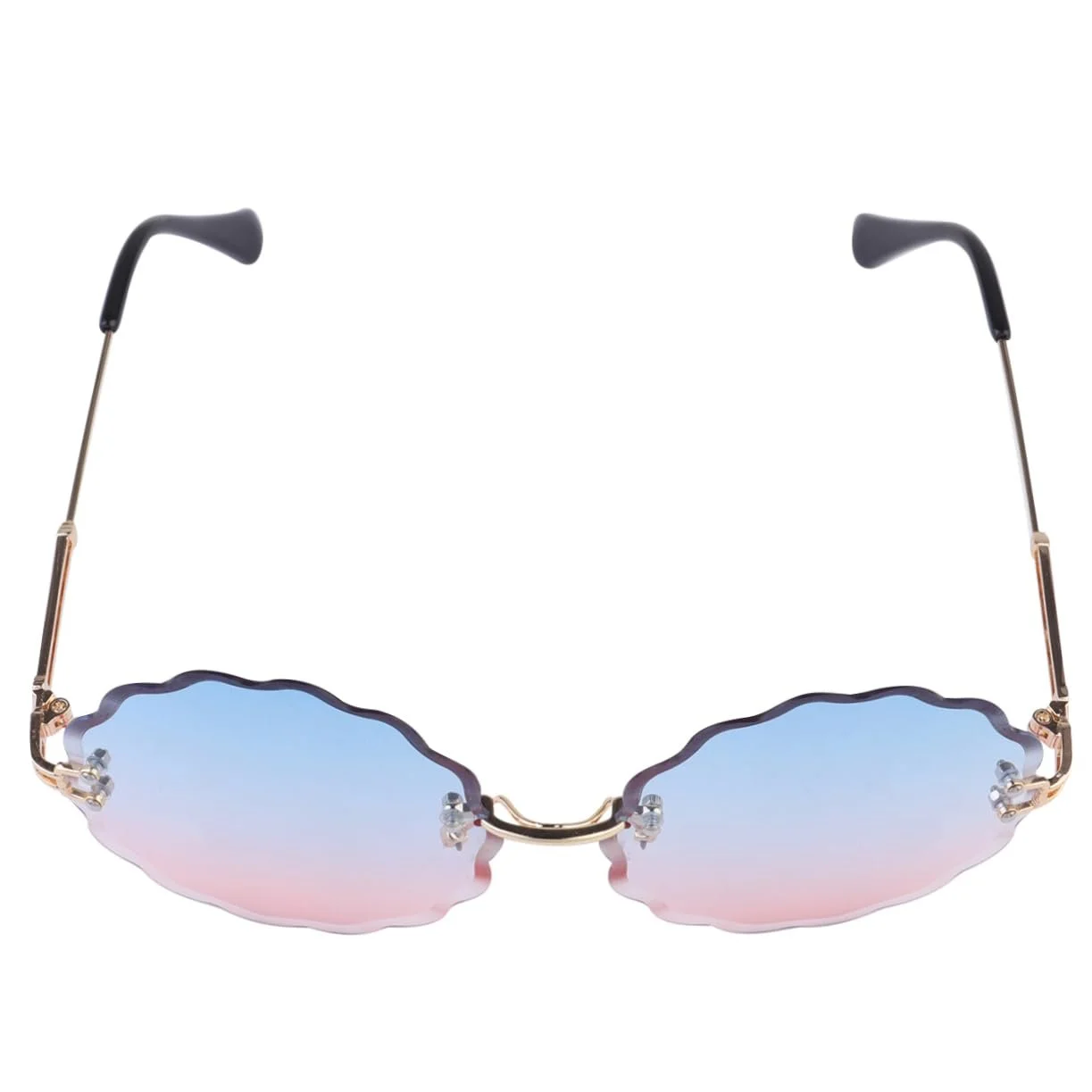 Очки Без оправы PACKOVE 2 шт Мода Металл Цветочные Декоративные Золотая оправа, фото №2