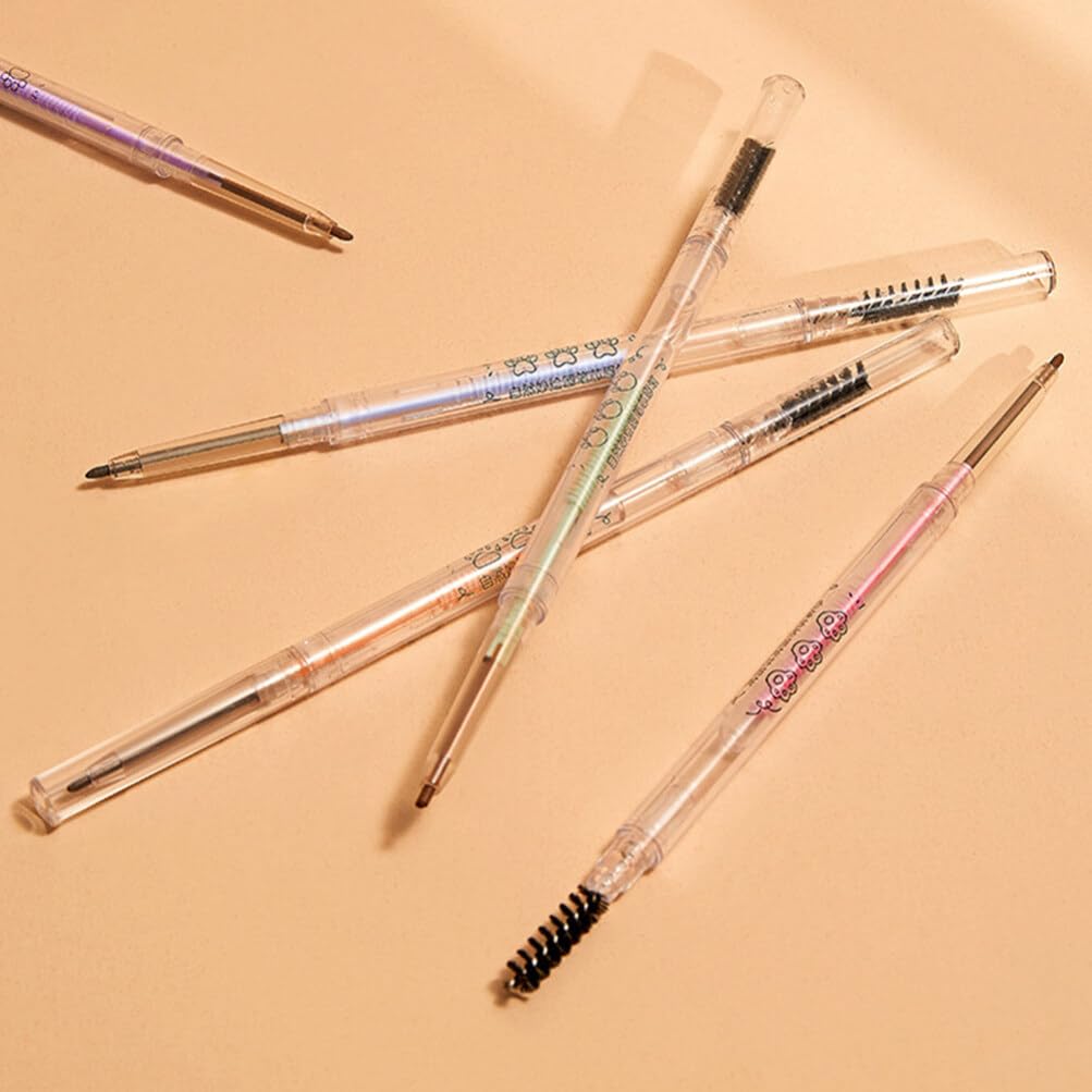 Олівець для брів Minkissy Doppelkopf з пензлем, фото №4