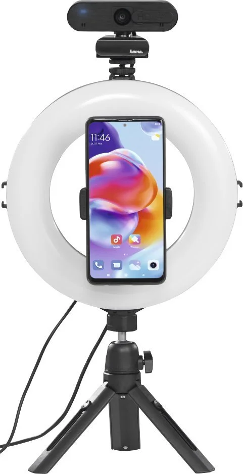 Кільцева лампа з штативом  SpotLight Smart 80 II Чорний, фото №3