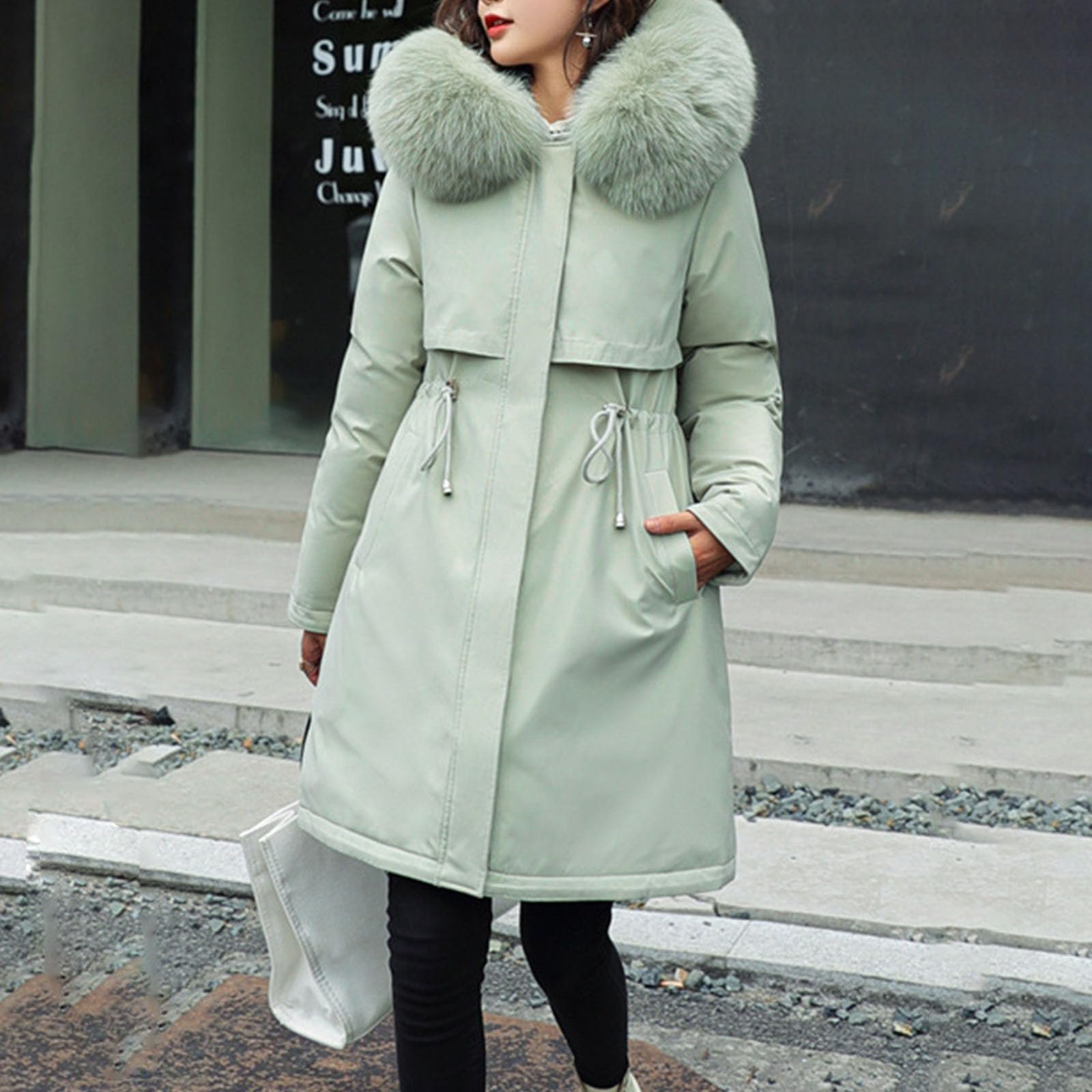 Женская зимняя куртка FNKDOR Длинная теплая, фото №3 Женская зимняя куртка FNKDOR Длинная теплая, фото №3