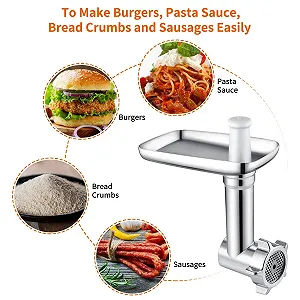 Насадка-м'ясорубка Gdrtwwh для міксерів KitchenAid з аксесуарами Металева synthetic.ua - Фото 1