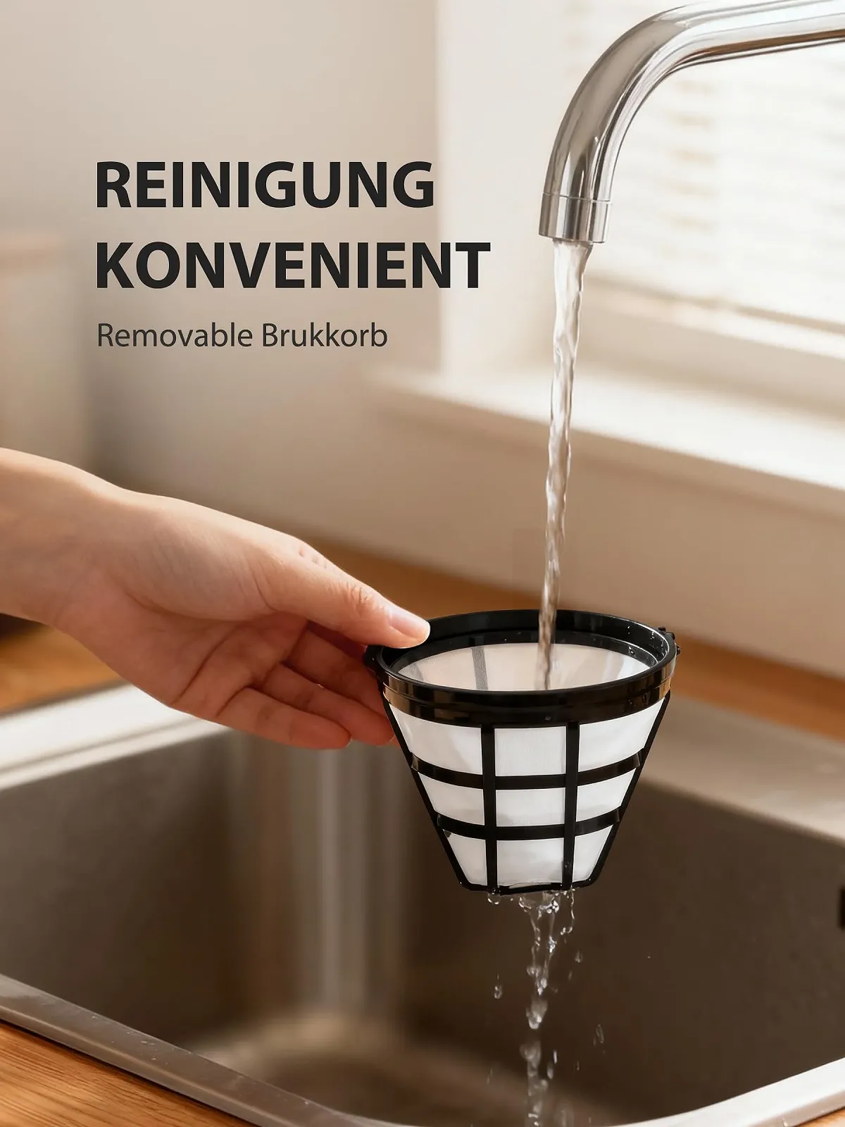 Капельная кофеварка Aigostar Cora 1.5 л 1000 Вт LCD Черная, фото №9