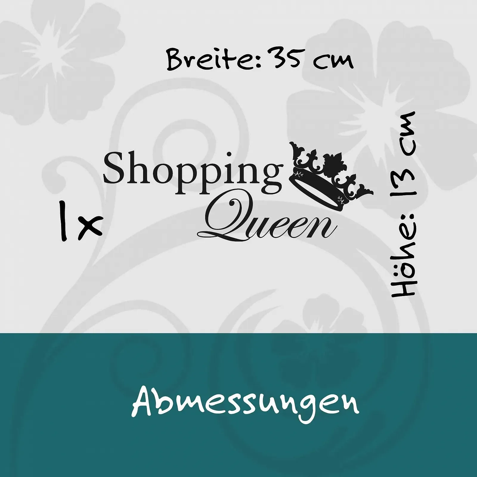 Наклейка на стену kleb-Drauf 1 Shopping-Queen 13 x 35 см Глянцевая Черная, фото №3