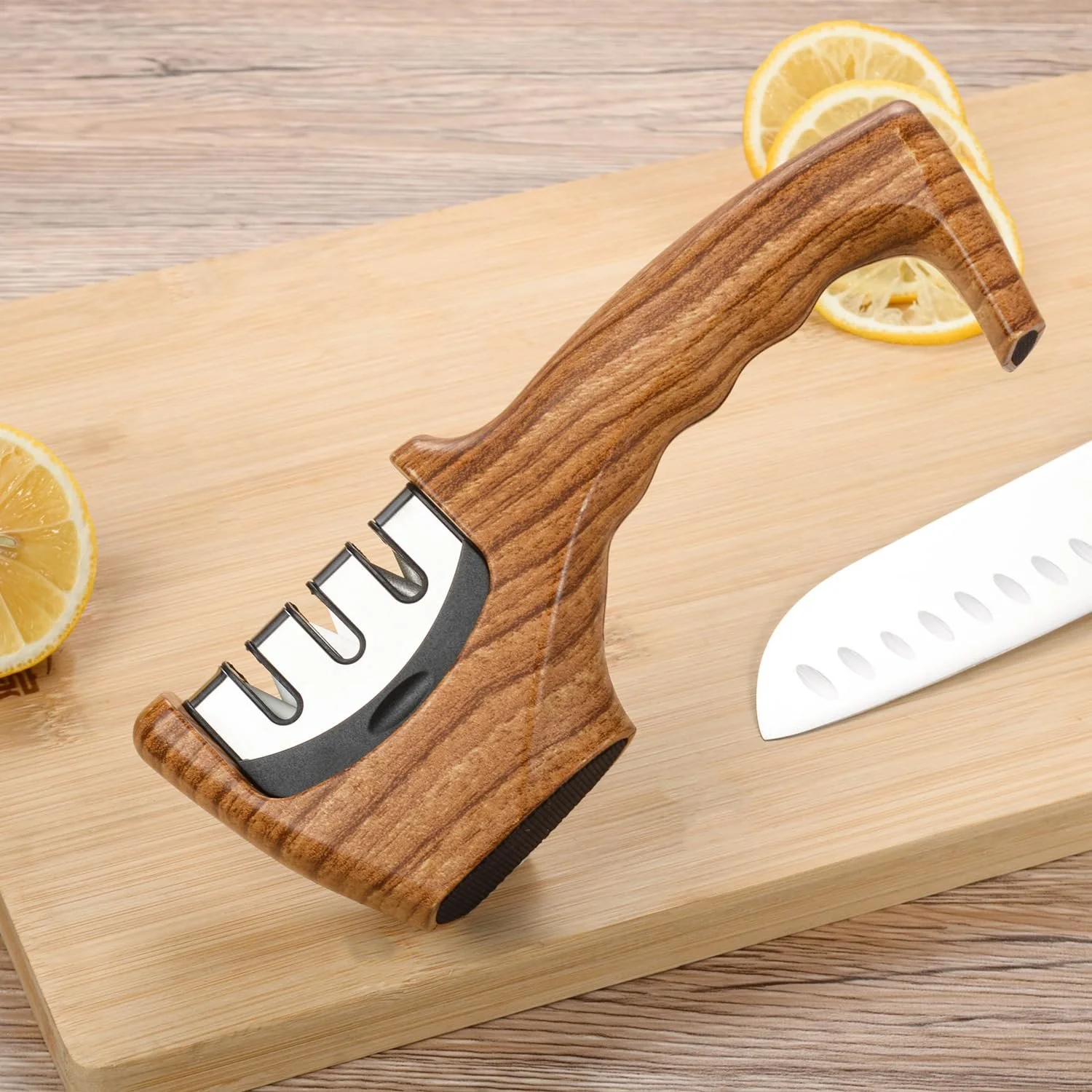 Точило для ножів 3-ступенева професійна Wood Grain, фото №9