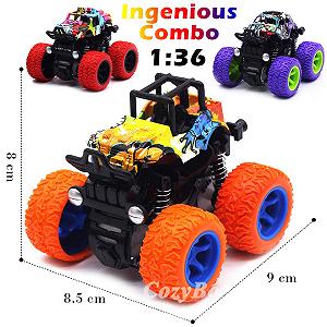 Іграшка CozyBomB Friction Powered Monster Truck для хлопчиків - Інерційні автомобілі Playset 3 пак synthetic.ua - Фото 1