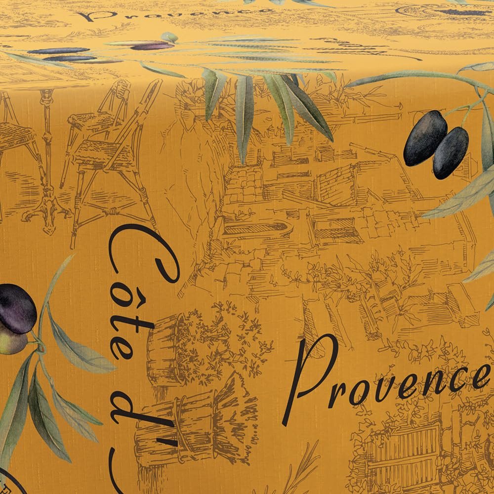 Скатертина Le linge de Jules Provence Прямокутна 150 x 240 см Жовта, фото №2