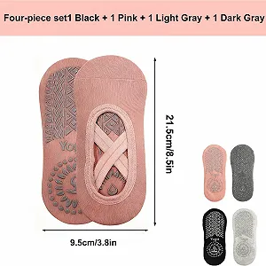 Шкарпетки для йоги Жіночі 39-42, 4 пари synthetic.ua - Фото 1