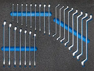 Набір для візка SW-Stahl, комбіновані та накидні ключі, 24 предмети - Фото 1