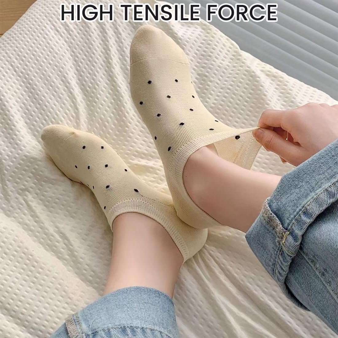 Носки Женские Короткие Носки-Кроссовки 10 Пар Размер 35-38 Спортивные Носки в Горошек, фото №3