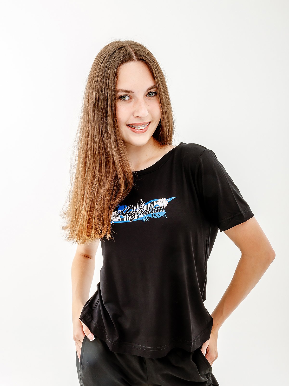 Футболка AUSTRALIAN LOGO FLOWERS TEE JERSEY V 2XL, фото №1