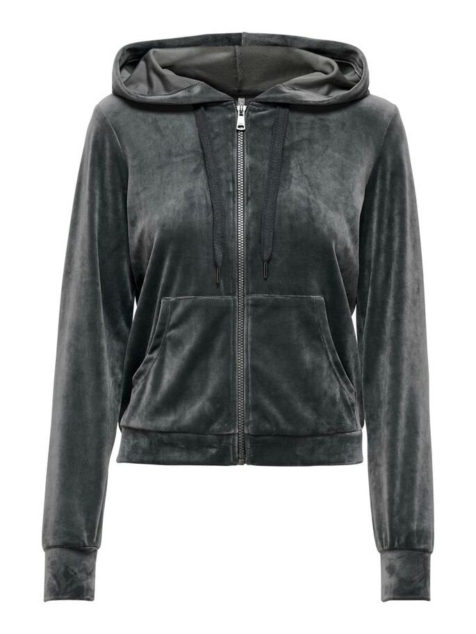 Худі ONLREBEL L/S ZIP HOOD SWT 15241328-Phantom ONLY Темно-сірий L, фото №1