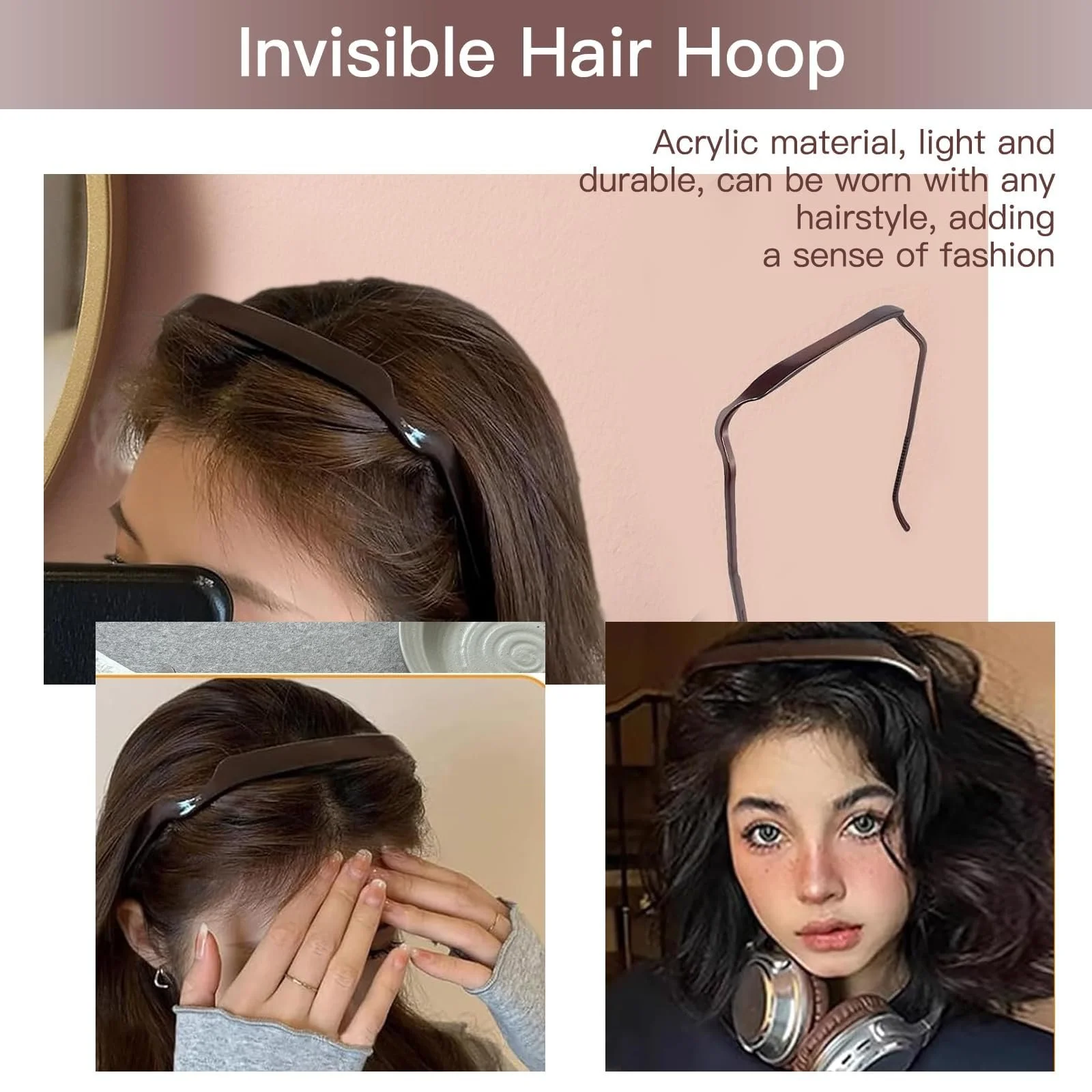 Обруч Квадратний для волосся кучерявого, фото №5