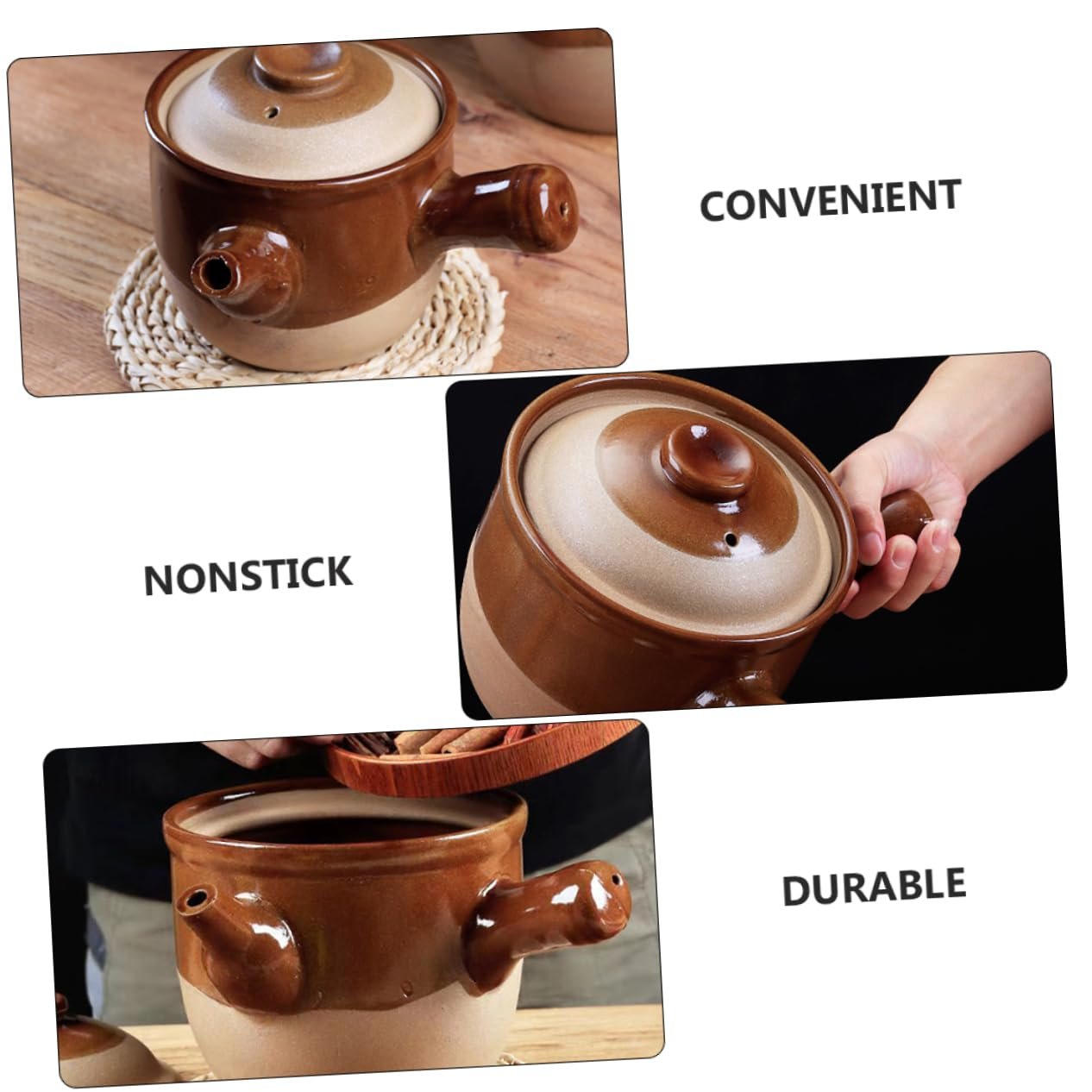 Ківш керамічний VICASKY Retro для приготування ліків термостійкий з антипригарним покриттям, фото №7