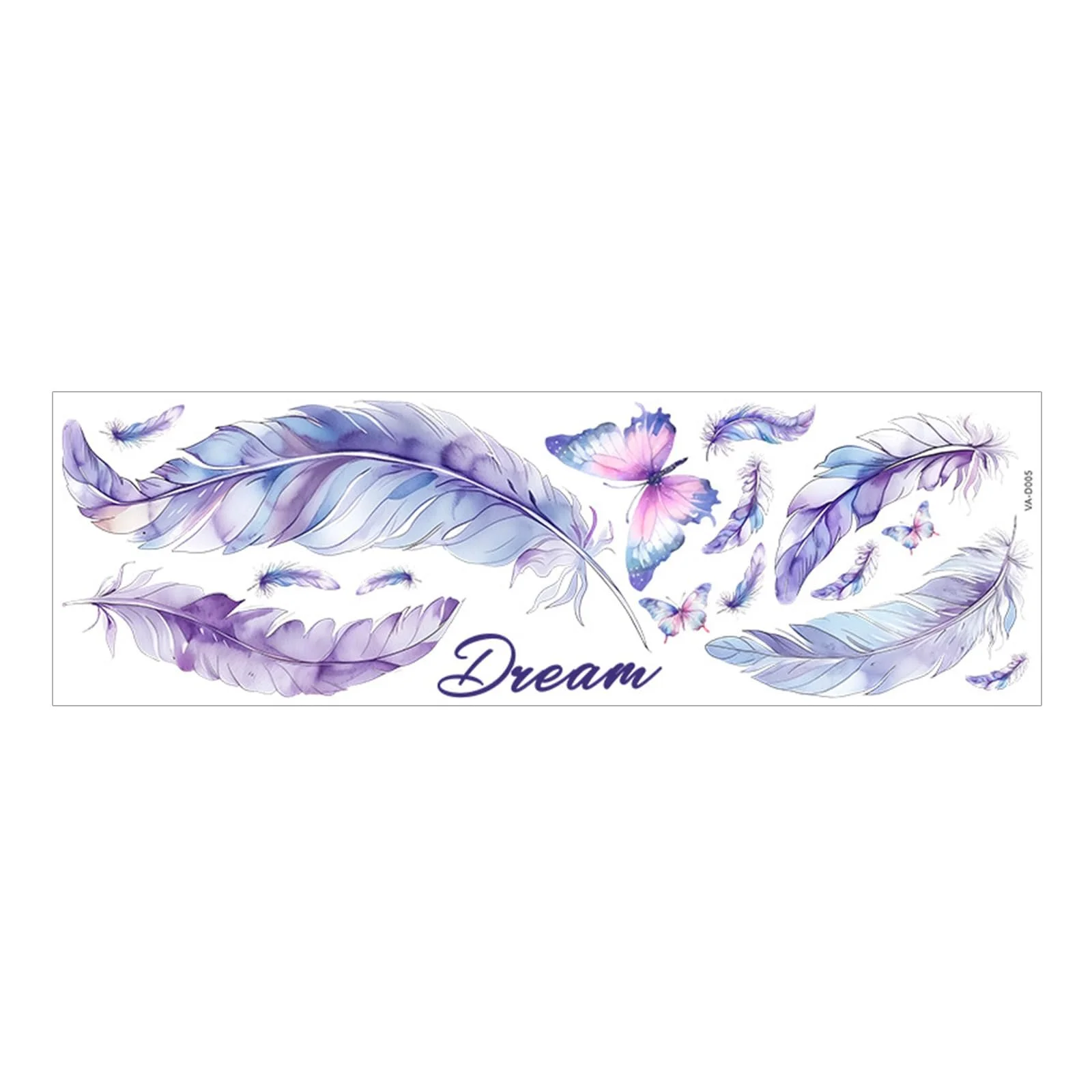 Наклейка на стіну Пір'я та Метелики Самоклеюча Фіолетова, фото №7 Наклейка на стіну Пір'я та Метелики Самоклеюча Фіолетова, фото №7