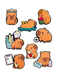 Джибітси Капібара capybara Jibbitz 8 шт аксесуари крокс прикраса Dz_158_5 - Фото 1