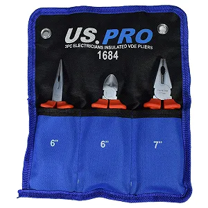 Набор плоскогубцев VDE Electric Electrician Cutter Combo Long Nose 3 штуки - Фото 1
