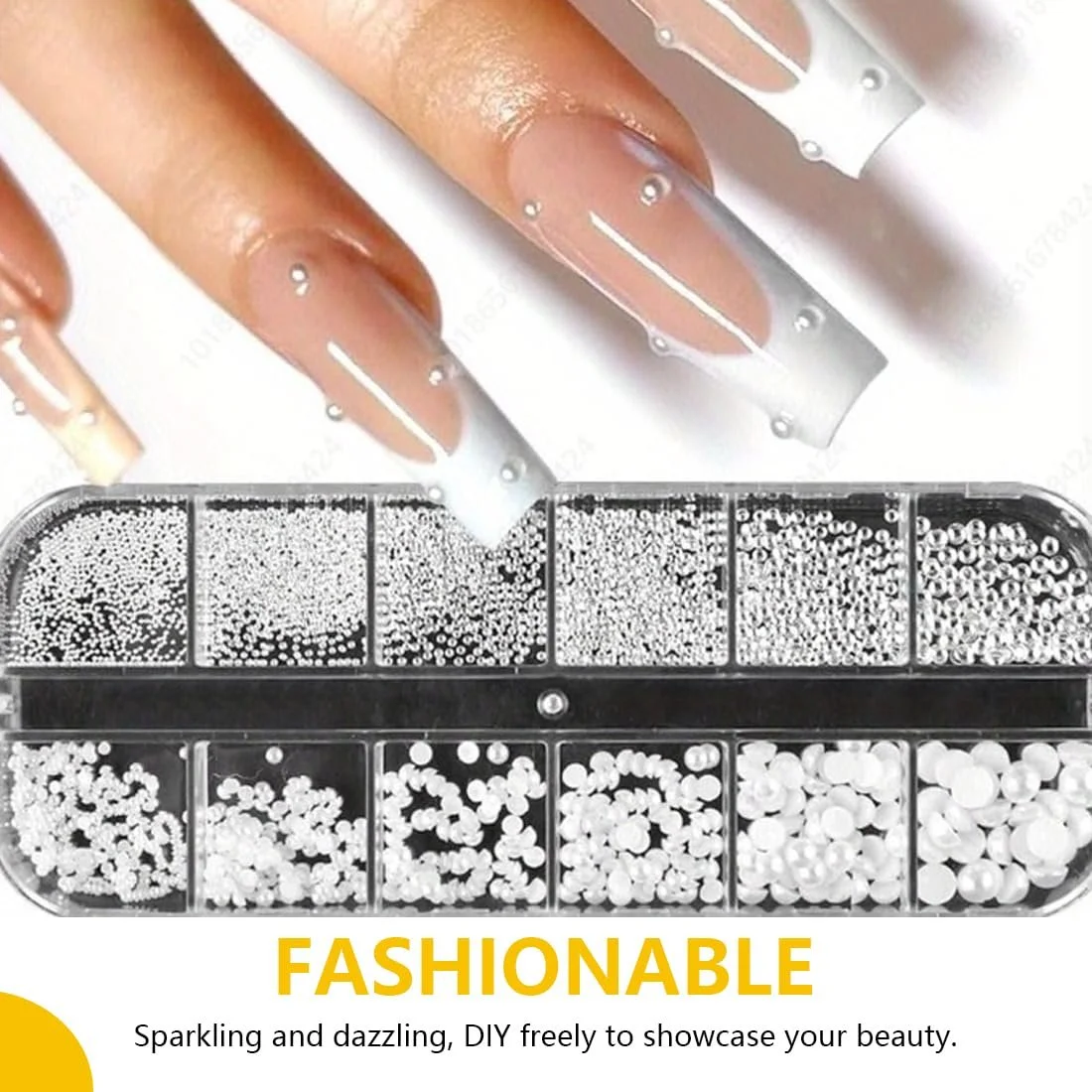 Жемчуг для ногтей Полужемчуг, Маленькие бусины из нержавеющей стали, Полукруглые жемчужные шарики для украшения ногтей и DIY украшений, 1 коробка, фото №3 Жемчуг для ногтей Полужемчуг, Маленькие бусины из нержавеющей стали, Полукруглые жемчужные шарики для украшения ногтей и DIY украшений, 1 коробка, фото №3