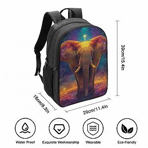 Рюкзак RSIUUODNF Elephant 3D Дитячий Великий Мультяшний Слон Шкільний Подарунок до школи 40x28x16 см synthetic.ua - Фото 1