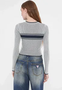 Женский свитшот Guess Jeans, Белый, S synthetic.ua - Фото 1