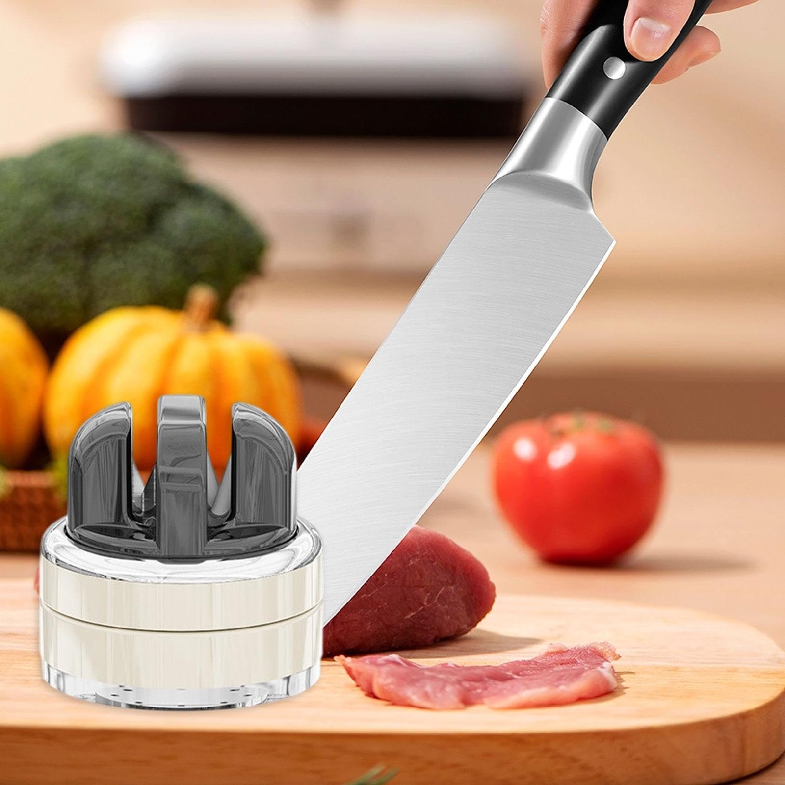 Точило для кухонних ножів вакуумна на присосці Чорна 5.8 x 5.8 см, фото №5 Точило для кухонних ножів вакуумна на присосці Чорна 5.8 x 5.8 см, фото №5