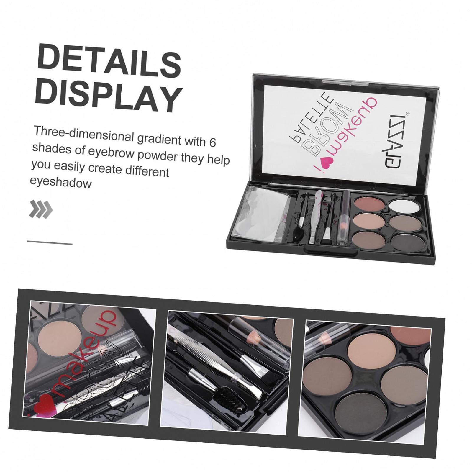 Набір Minkissy 4 Sets Набір пудри для брів Помада для брів Miss Олівець ABS Щітка, фото №5