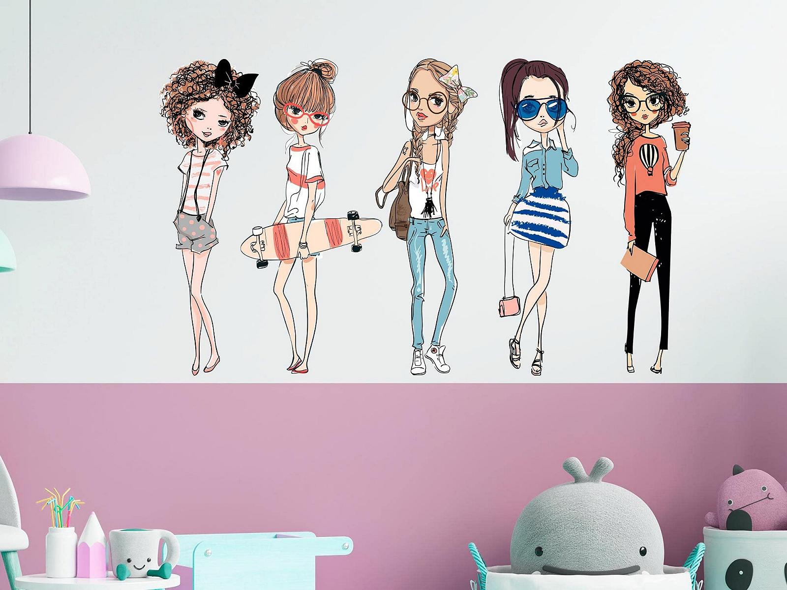 Наклейка на стіну GRAZDesign Подружки-тінейджери 100 x 57 см, фото №4