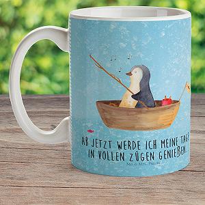 Кружка Детская Mr. & Mrs. Panda Пингвин Рыбацкая лодка synthetic.ua - Фото 1