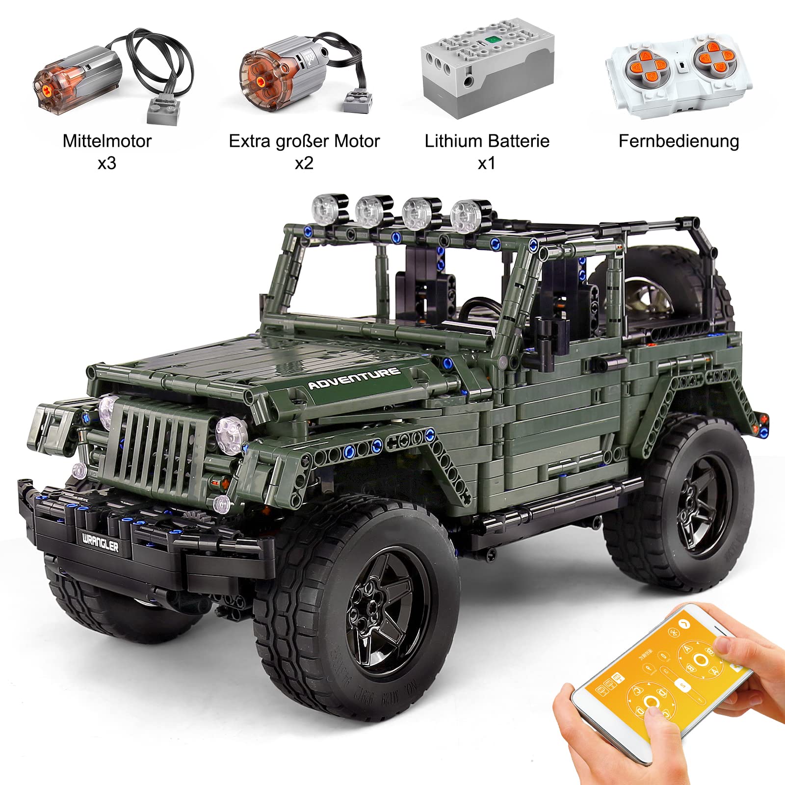 Набор Mould King Technik 13124 Внедорожник 1:8 Зеленый, фото №2