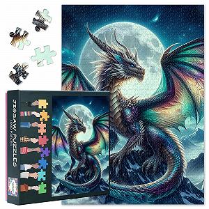 Пазл Dragon Moon Moon Puzzle Fantasy Animals 1000 деталей 70 x 50 см - Фото 1