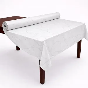 Скатертина в рулоні DecoHomeTextil Alanya Прямокутна 160 см x 20 м White - Фото 1