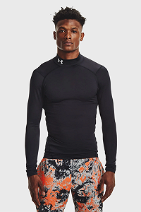 Футболка с длинным рукавом Under Armour CG Armour Comp Mock 1366072-001 Черный XL - Фото 1