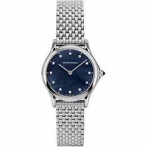 Женские часы Emporio Armani Swiss Two Hands, корпус 28 мм, браслет из нержавеющей стали 14 мм - Фото 1