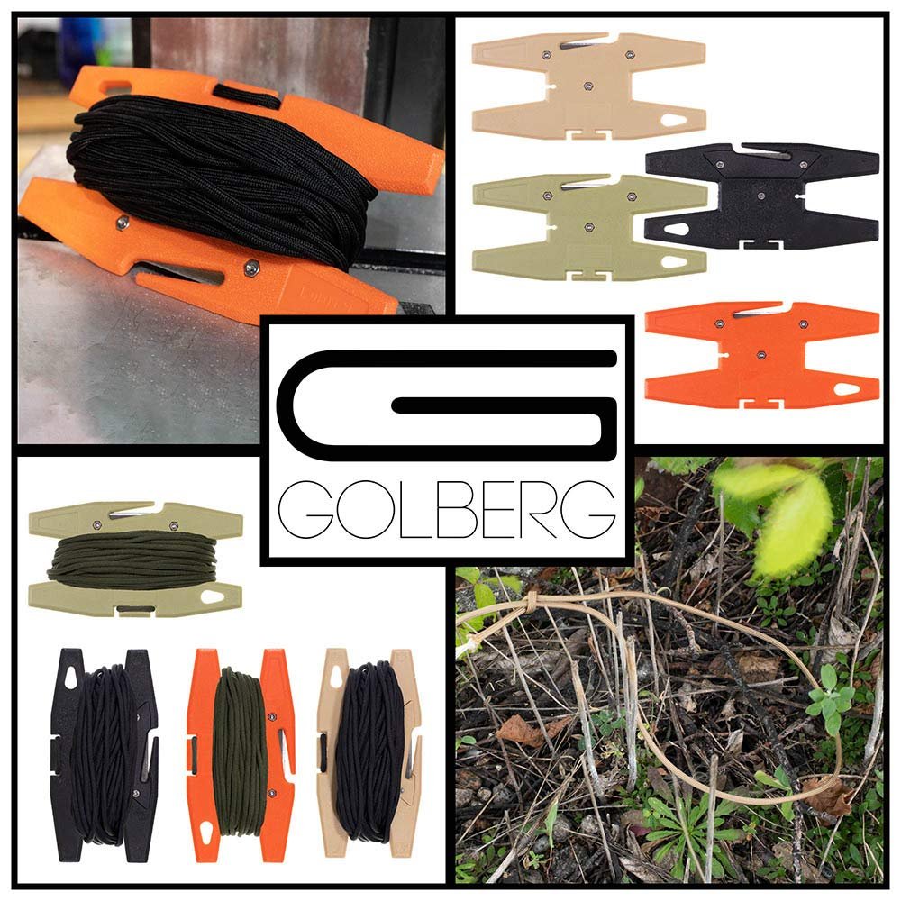 Паракорд GOLBERG Mil-Spec 750 з органайзером Coil Tool 15 м - Camo Green з Coyote Brown Coil Tool, фото №2
