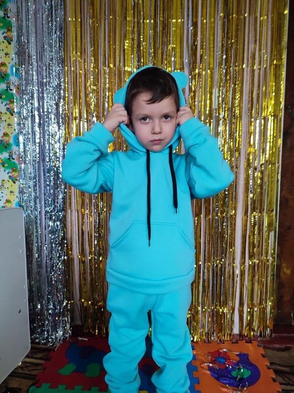 Теплий костюм ведмедик з вушками від 75 до 128 см теплий костюм на флісі, фото №11