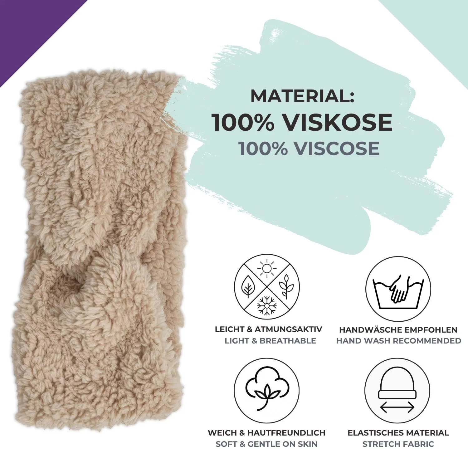 Пов'язка на голову Жіноча styleBREAKER М'яка зимова, фото №5