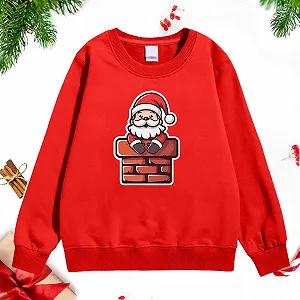 Дитячий Світшот Різдвяний друкований пуловер з капюшоном synthetic.ua - Фото 1