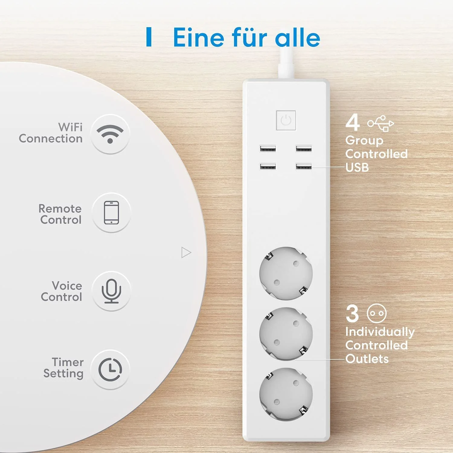 Розумний WiFi подовжувач Refoss MSS425E Білий, фото №3 Розумний WiFi подовжувач Refoss MSS425E Білий, фото №3