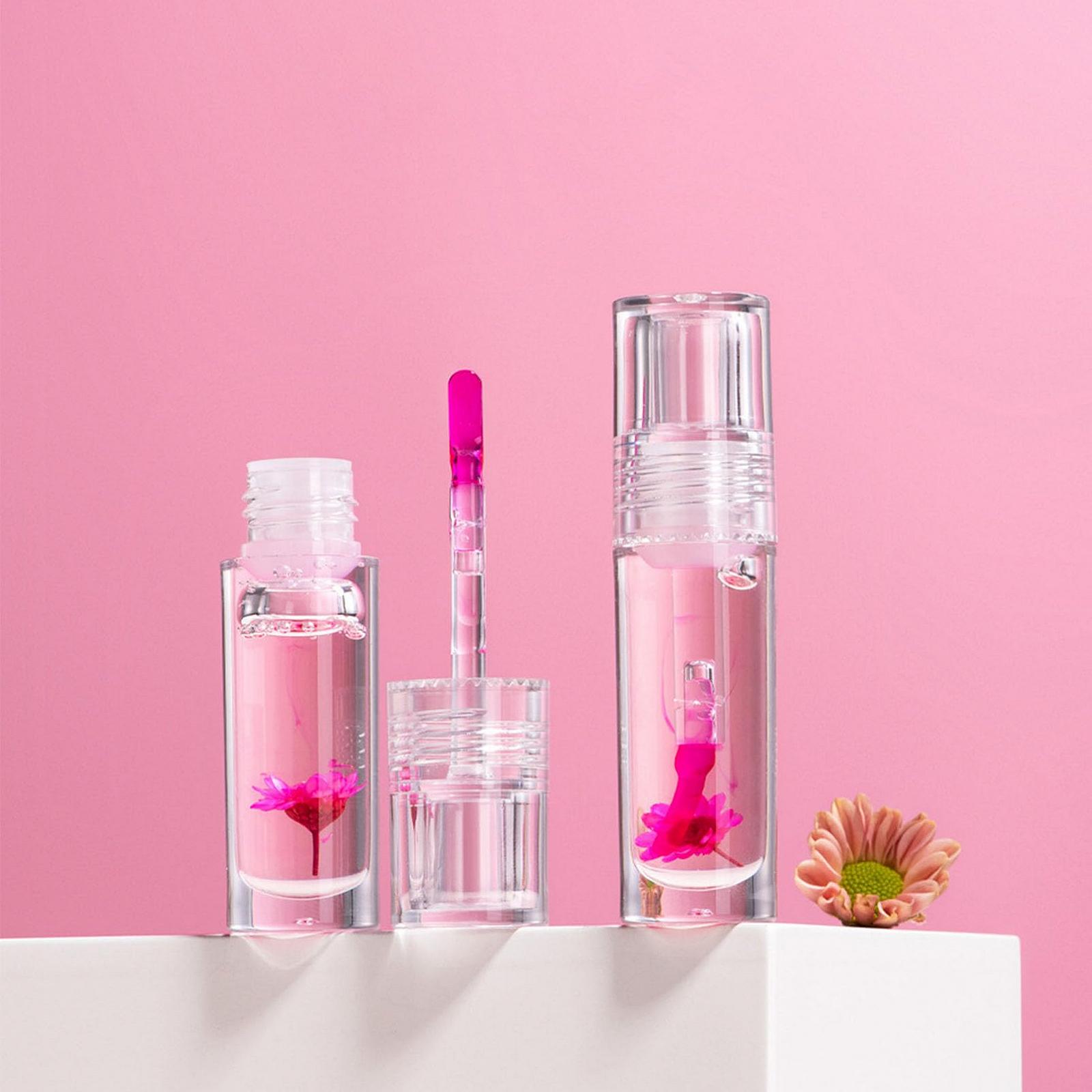 Губна олія Colour Changing Lip Gloss Magic Temperature Moisturising Lip Glow Oil Flower 3#, фото №6