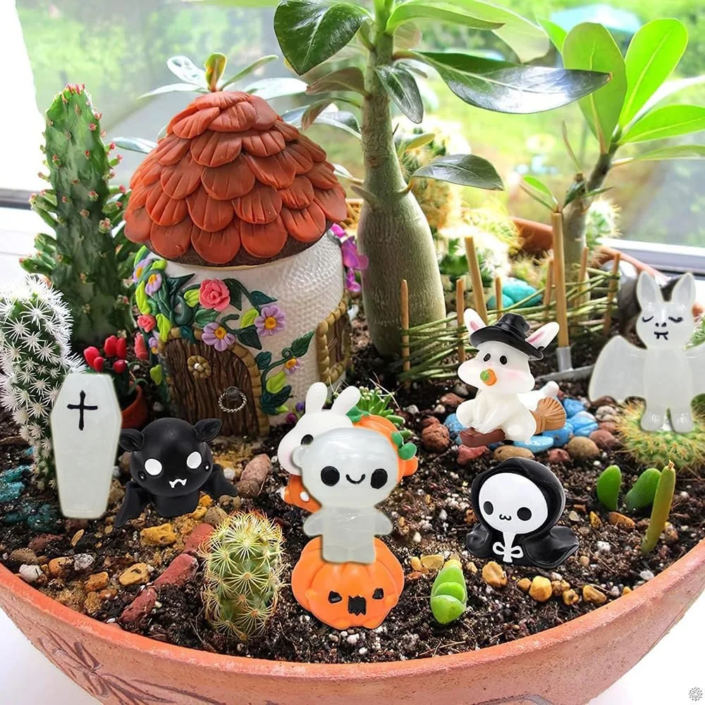 Фігурки WIDEBG Luminous Tree Elves Doll Мініатюрний Резиновий Орнамент Luminous Forest Spirits Magic Halloween Decoration Міні, фото №6