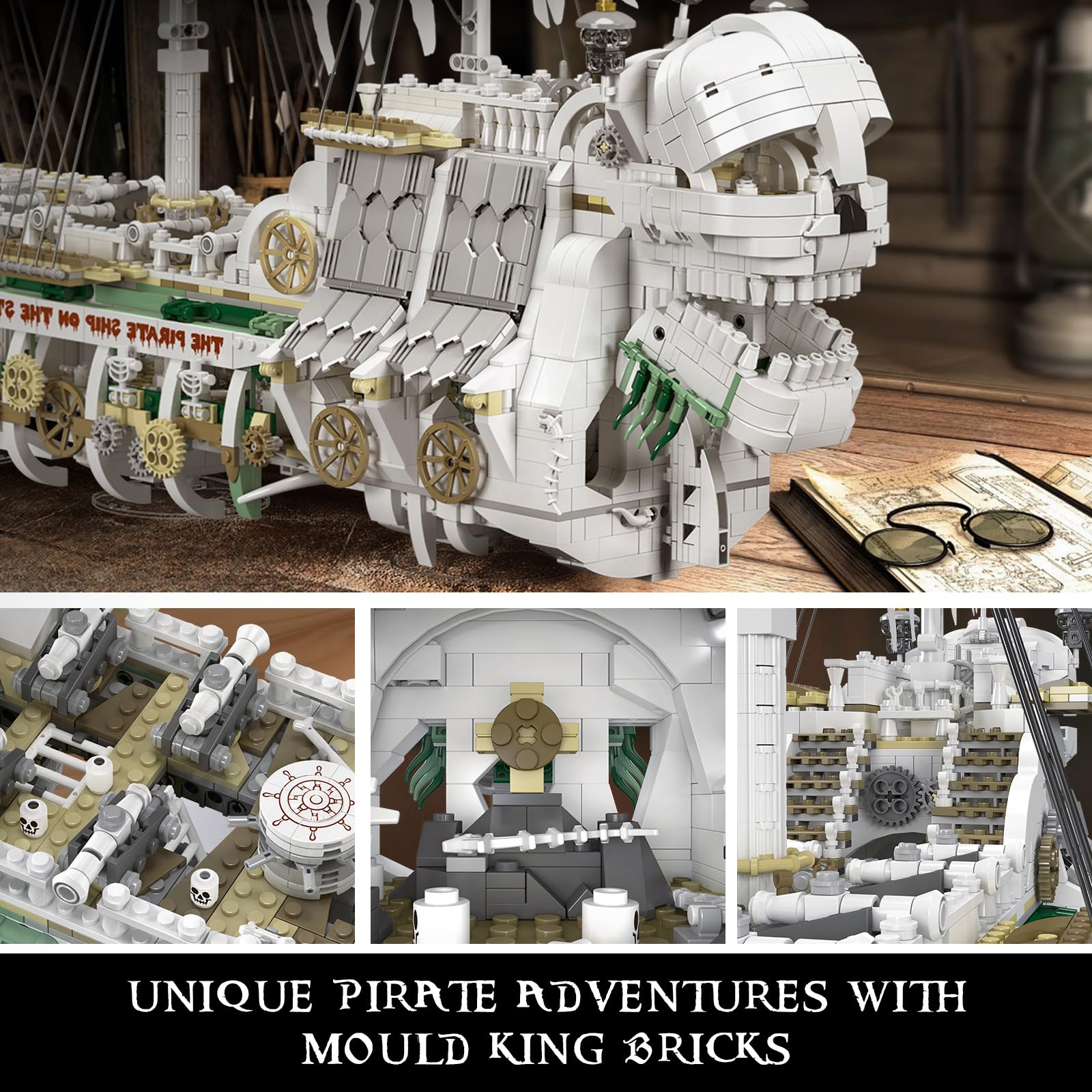 Кубики Mould King 13193 Піратський корабель Модель 3769 шт, фото №3 Кубики Mould King 13193 Піратський корабель Модель 3769 шт, фото №3