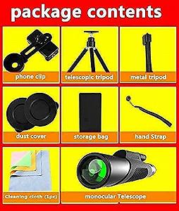 Монокуляр с держателем для смартфона и штативом водонепроницаемый 12*50 synthetic.ua - Фото 1