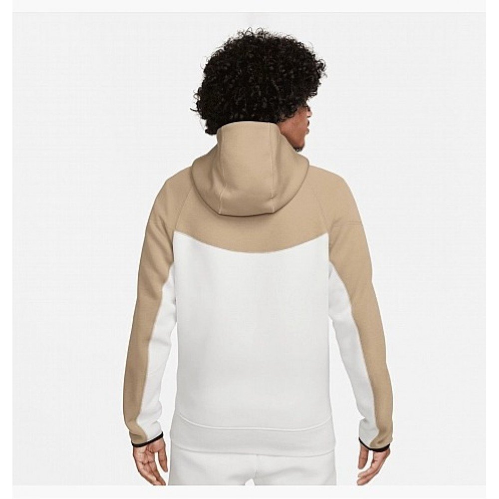 Толстовка Nike Sportswear Tech Fleece Windrunner Full-Zip Hoodie бежевого/белого цвета FB7921-121 XL, фото №2
