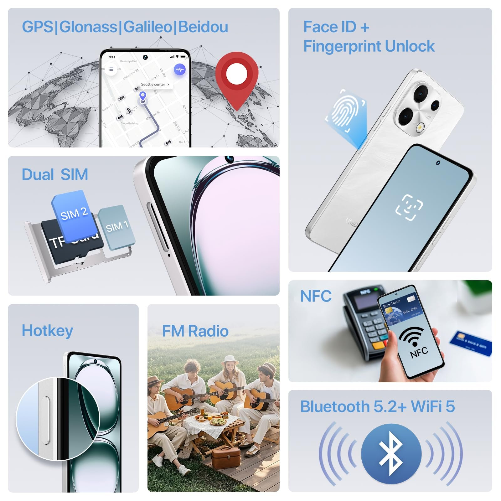 Смартфон UMIDIGI Note 100 6.8" 120Hz Octa-Core 16GB (8+8) RAM 256GB ROM 50MP NFC 5000mAh Dual SIM, фото №7