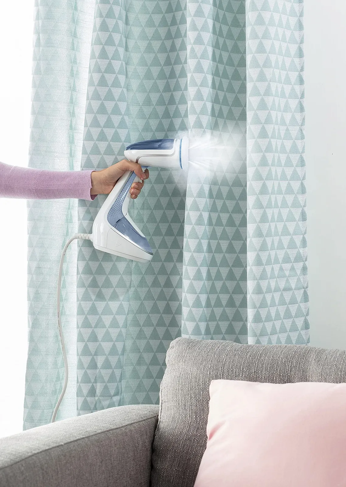 Паровая щетка Tefal Pure Tex DT9531 4-в-1 Белый/Голубой, фото №9